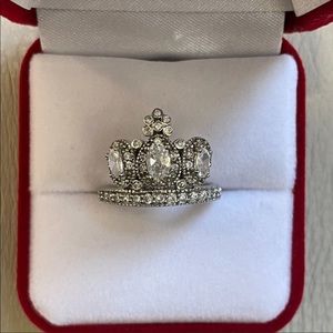 2. Sterling Silver Crown Ring